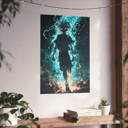 Killua Zoldyck Godspeed, Hunter X Hunter Anime Matte Vertical Poster Wall Art