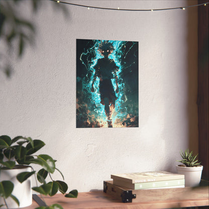 Killua Zoldyck Godspeed, Hunter X Hunter Anime Matte Vertical Poster Wall Art