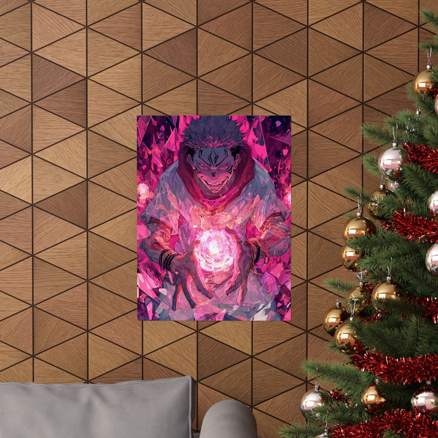 Ryomen Sukuna, Jujutsu Kaisen Anime Matte Vertical Poster Wall Art