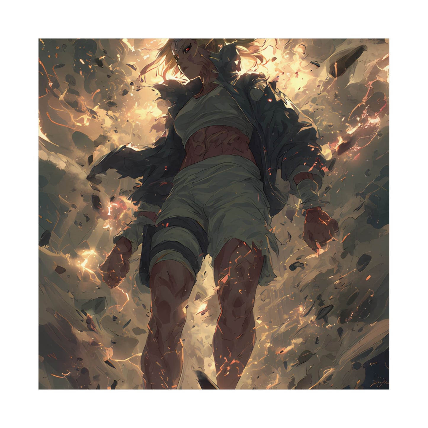 Tsunade Senju, Naruto Shippuden Anime Fan Art Matte Vertical Poster Wall Art