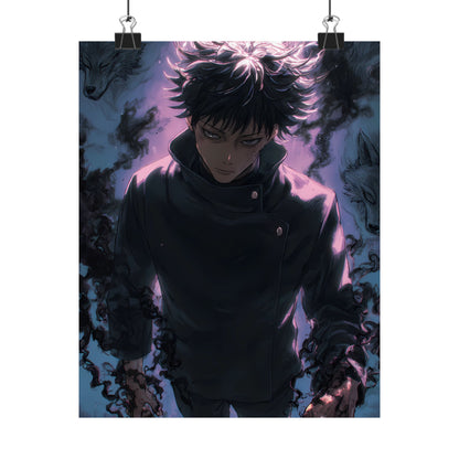 Megumi Fushiguro, Jujutsu Kaisen Anime Matte Vertical Poster Wall Art