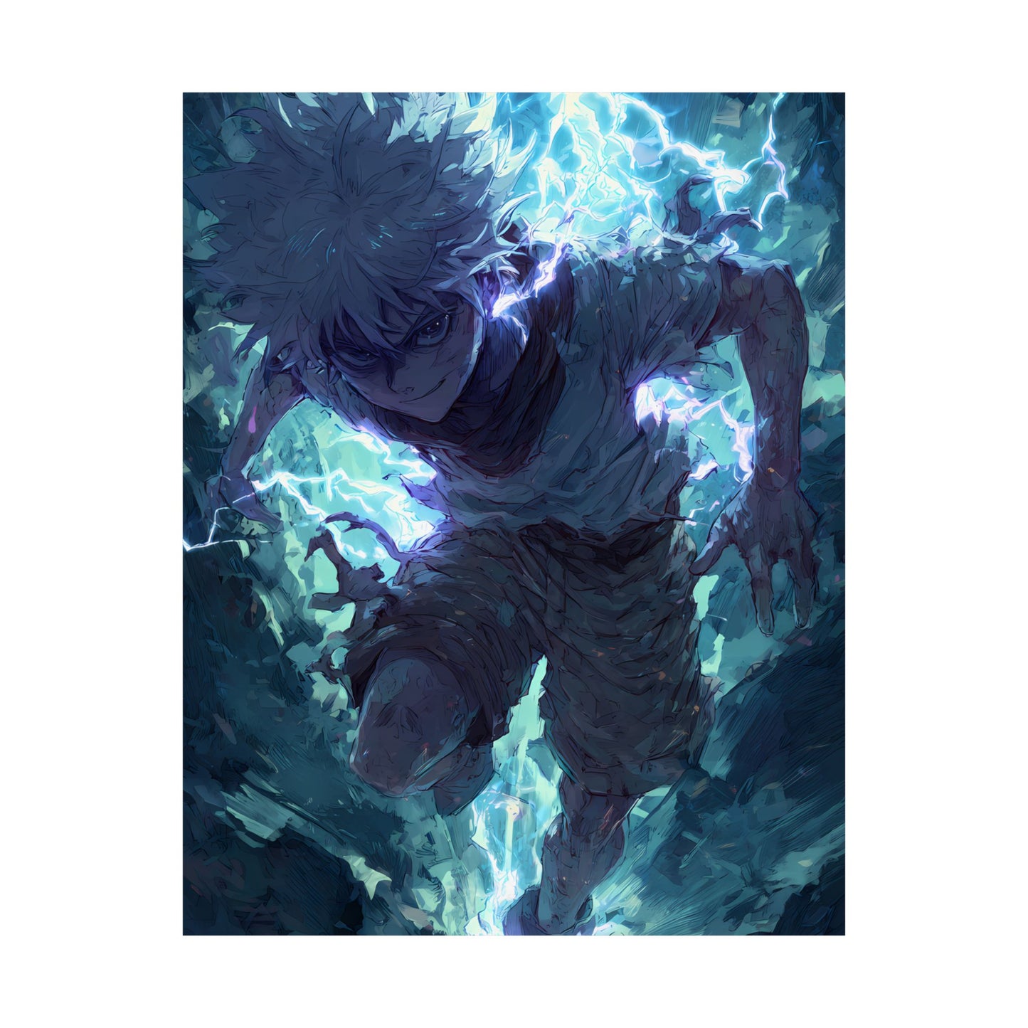 Killua Zoldyck, Hunter X Hunter Anime Matte Vertical Poster Wall Art