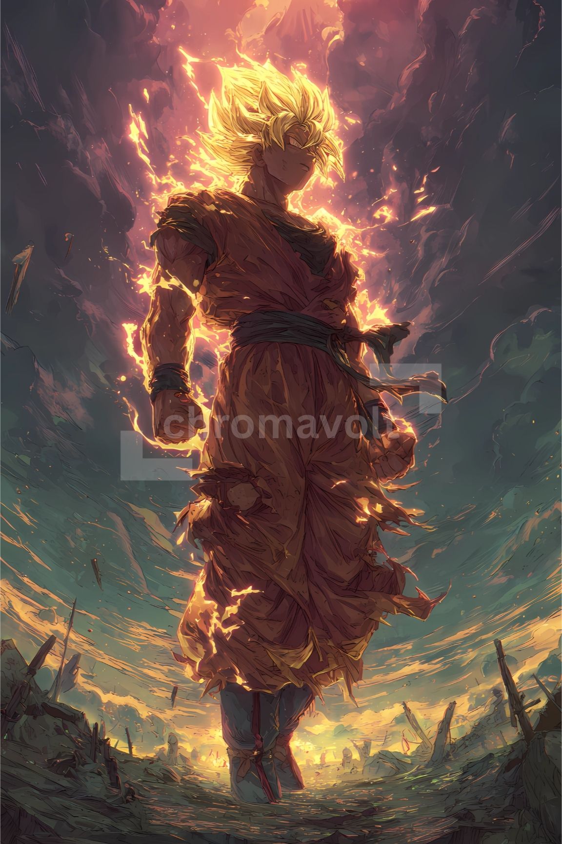 Dragon Ball Anime Posters, Matte Vertical Poster Wall Art 24 in x 36 in