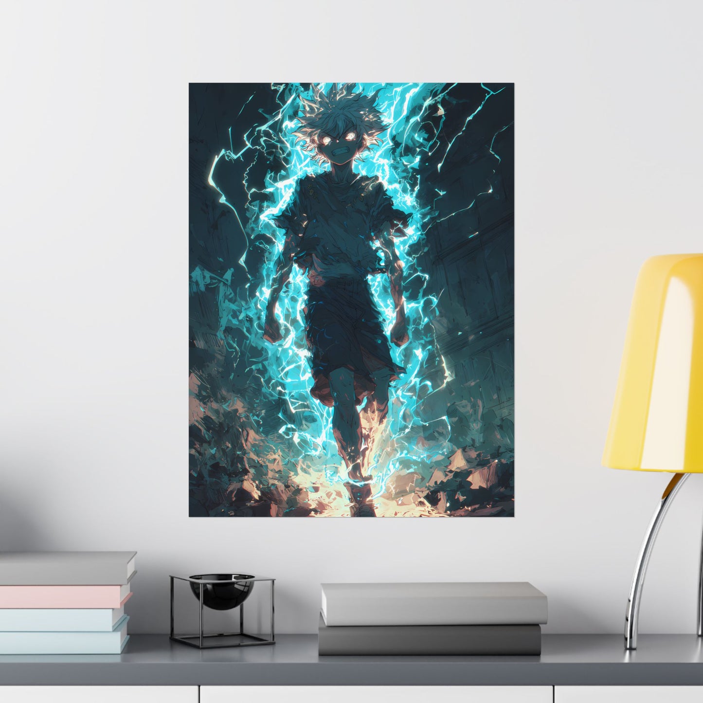 Killua Zoldyck Godspeed, Hunter X Hunter Anime Matte Vertical Poster Wall Art