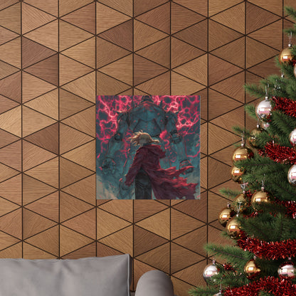 Edward and Alphonse Elric, Fullmetal Alchemist Brotherhood Anime Matte Vertical Poster Wall Art