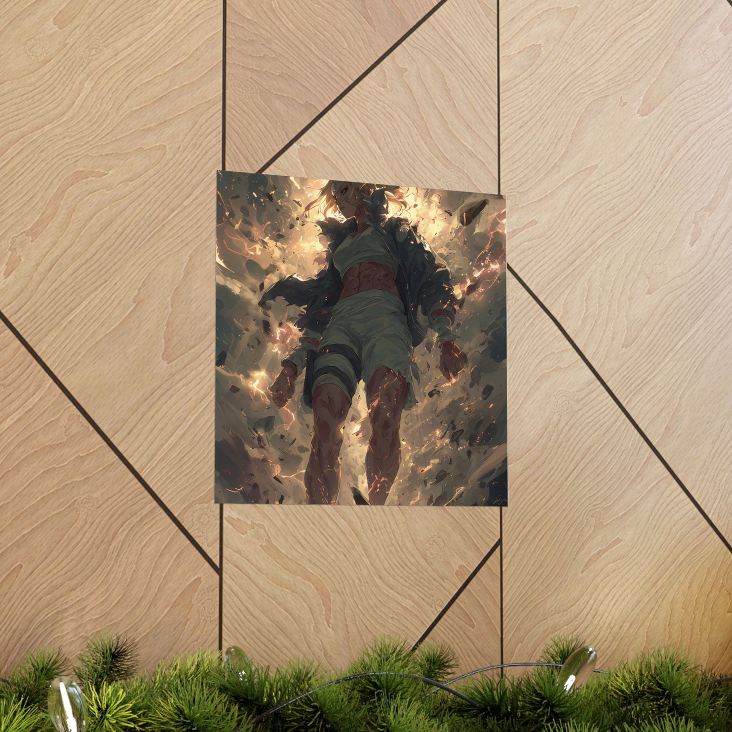 Tsunade Senju, Naruto Shippuden Anime Fan Art Matte Vertical Poster Wall Art