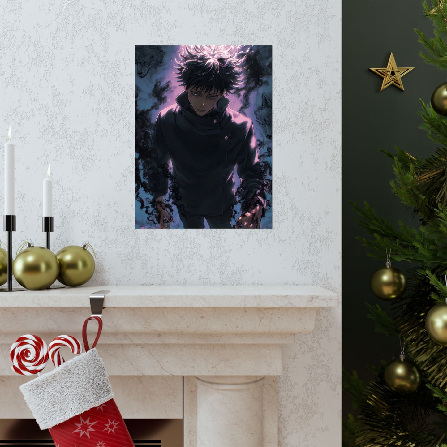 Megumi Fushiguro, Jujutsu Kaisen Anime Matte Vertical Poster Wall Art