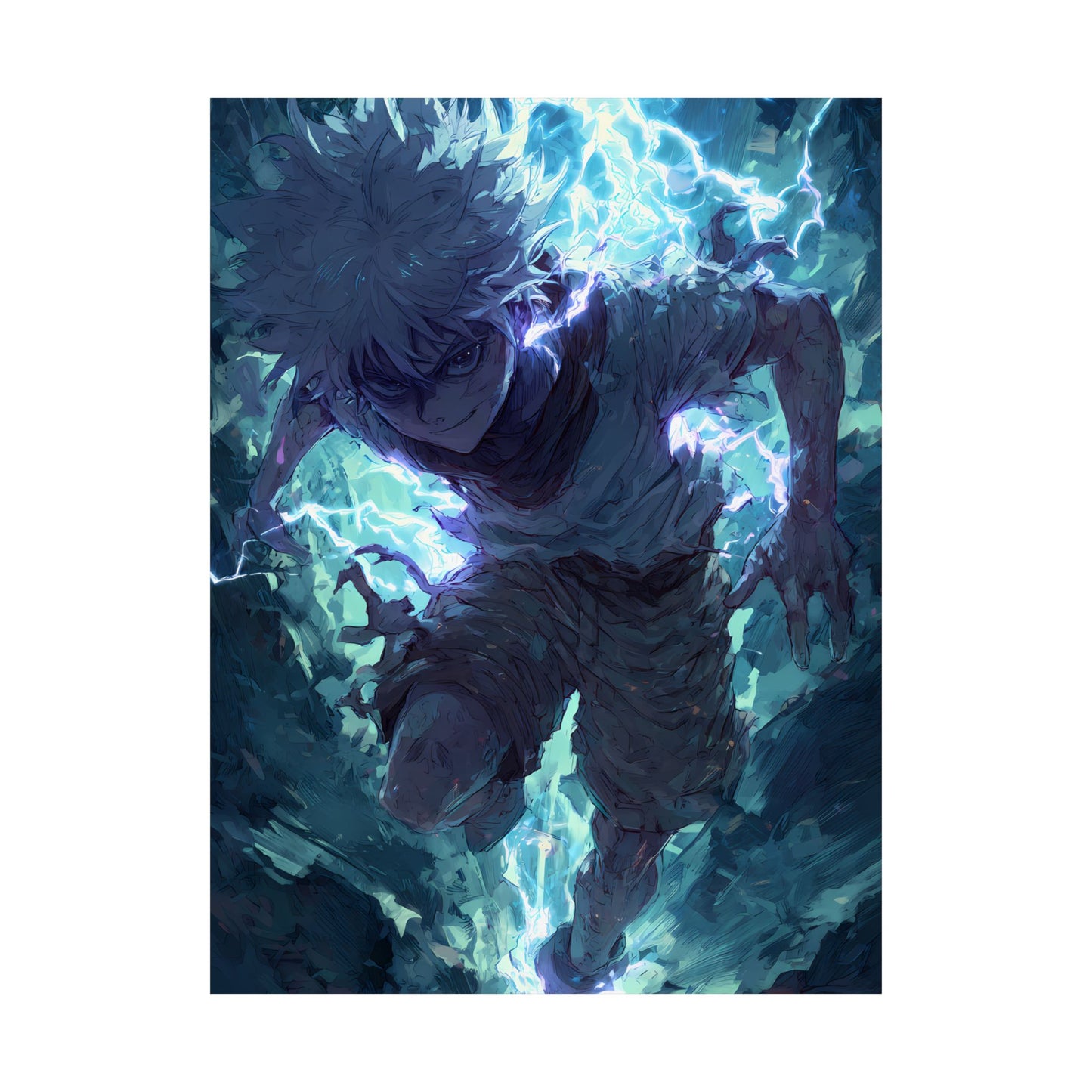 Killua Zoldyck, Hunter X Hunter Anime Matte Vertical Poster Wall Art
