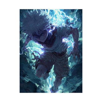 Killua Zoldyck, Hunter X Hunter Anime Matte Vertical Poster Wall Art
