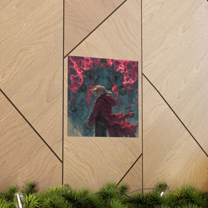 Edward and Alphonse Elric, Fullmetal Alchemist Brotherhood Anime Matte Vertical Poster Wall Art