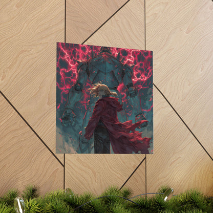 Edward and Alphonse Elric, Fullmetal Alchemist Brotherhood Anime Matte Vertical Poster Wall Art