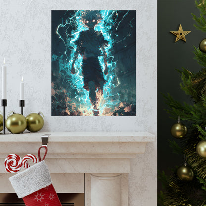 Killua Zoldyck Godspeed, Hunter X Hunter Anime Matte Vertical Poster Wall Art