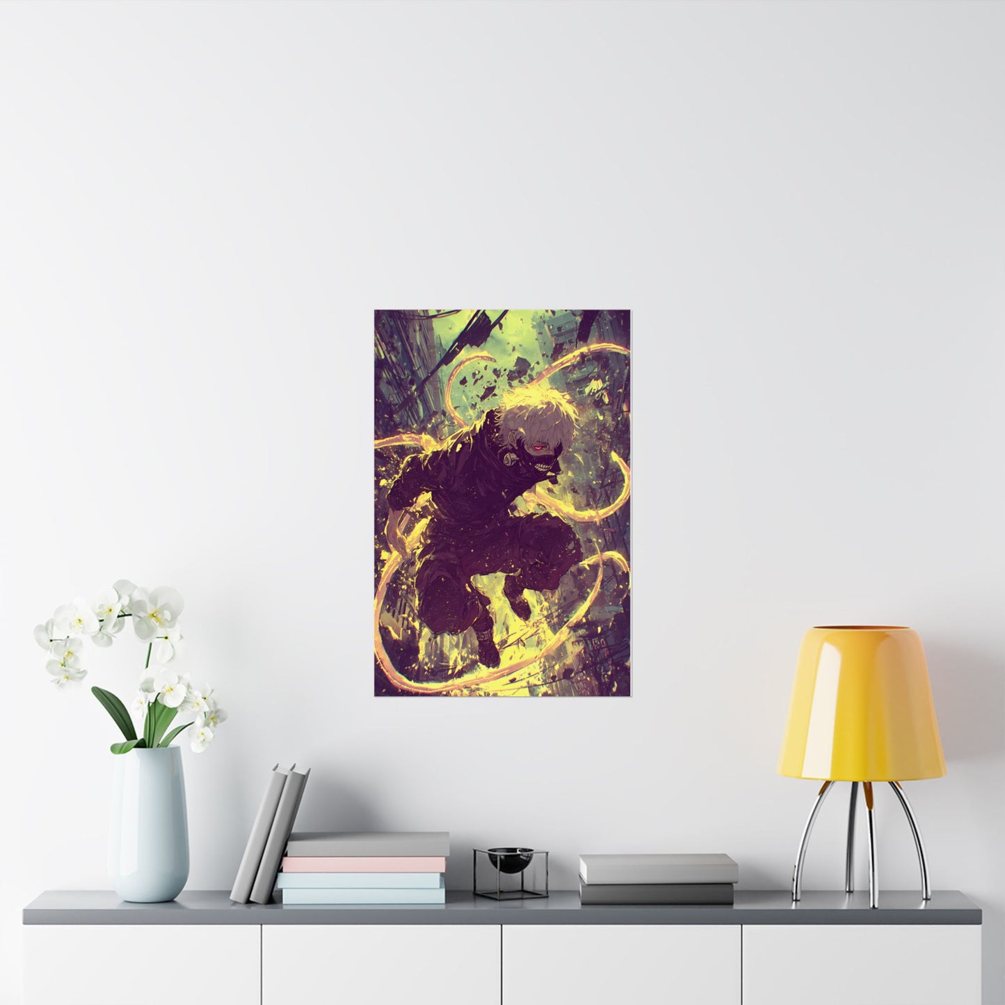 Tokyo Ghoul One Eyed Ghoul Kaneki Ken Anime Fan Art Matte Vertical Poster Wall Art