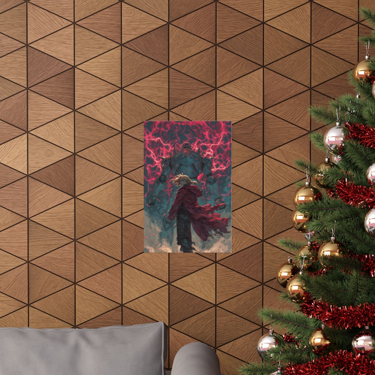 Edward and Alphonse Elric, Fullmetal Alchemist Brotherhood Anime Matte Vertical Poster Wall Art