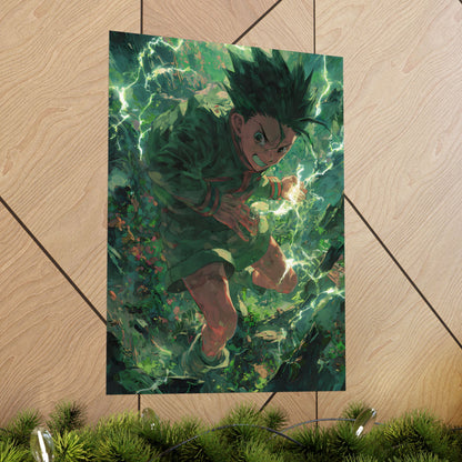 Gon Freecss, Hunter X Hunter Anime Matte Vertical Poster Wall Art