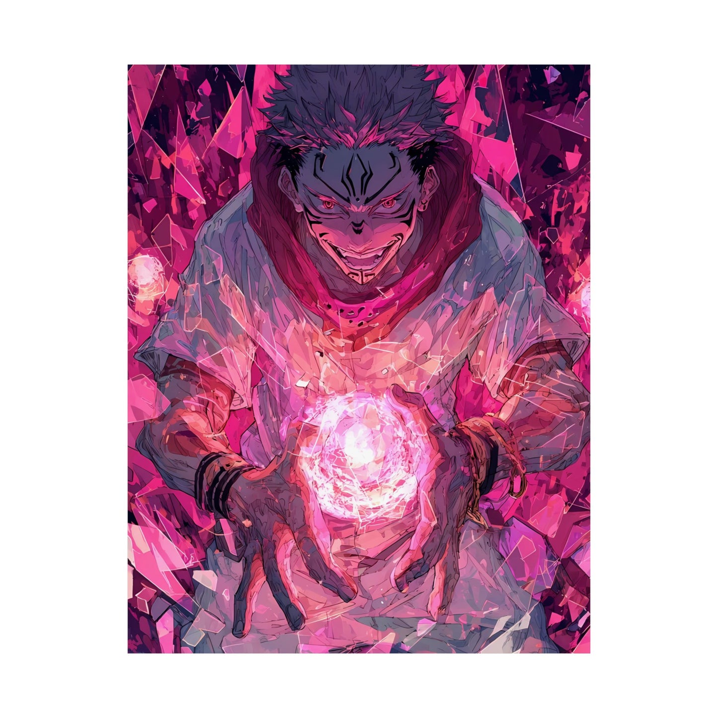 Ryomen Sukuna, Jujutsu Kaisen Anime Matte Vertical Poster Wall Art