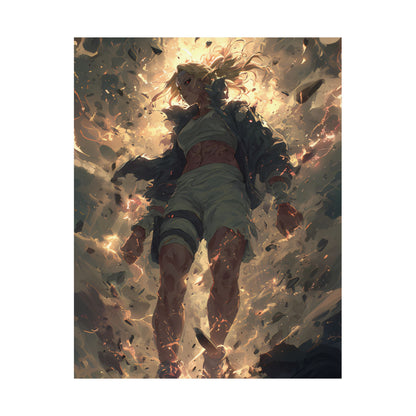 Tsunade Senju, Naruto Shippuden Anime Fan Art Matte Vertical Poster Wall Art