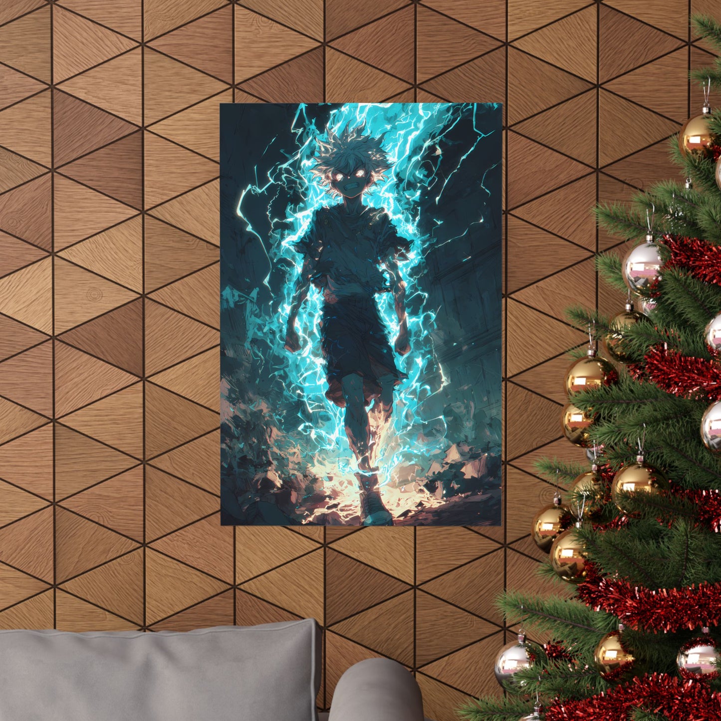 Killua Zoldyck Godspeed, Hunter X Hunter Anime Matte Vertical Poster Wall Art