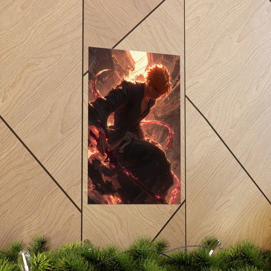 Ichigo Kurosaki Bleach Thousand Year Blood War Anime Matte Vertical Poster Wall Art