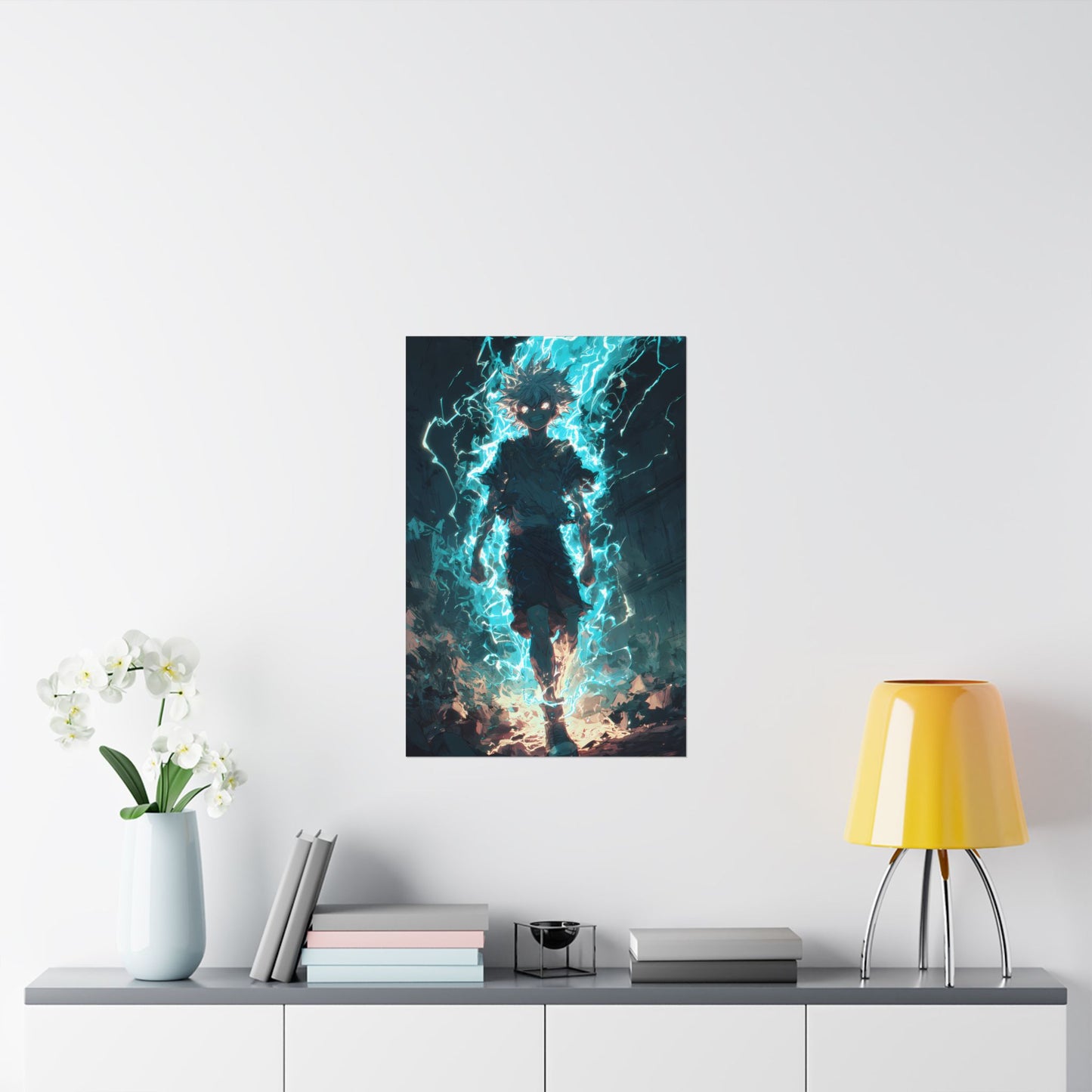 Killua Zoldyck Godspeed, Hunter X Hunter Anime Matte Vertical Poster Wall Art