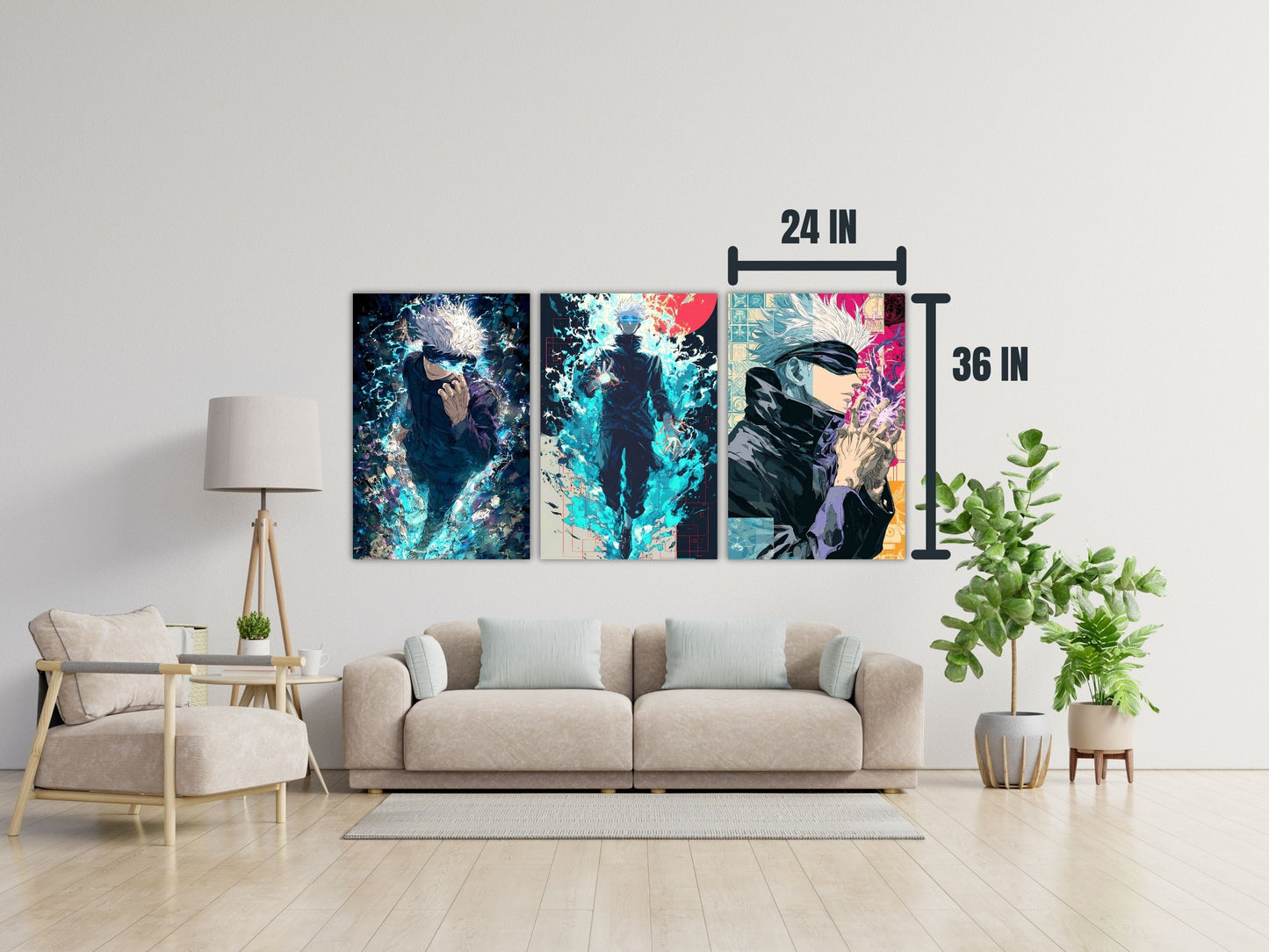 Gojo Satoru Jujutsu Kaisen Anime Posters, Matte Vertical Poster Wall Art