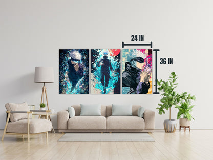 Gojo Satoru Jujutsu Kaisen Anime Posters, Matte Vertical Poster Wall Art