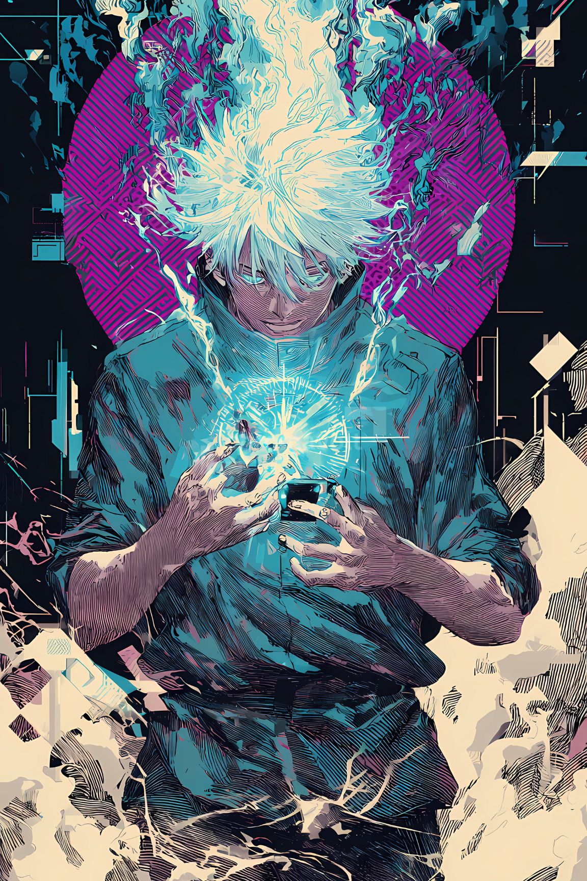 Gojo Satoru Jujutsu Kaisen Anime Posters, Matte Vertical Poster Wall Art