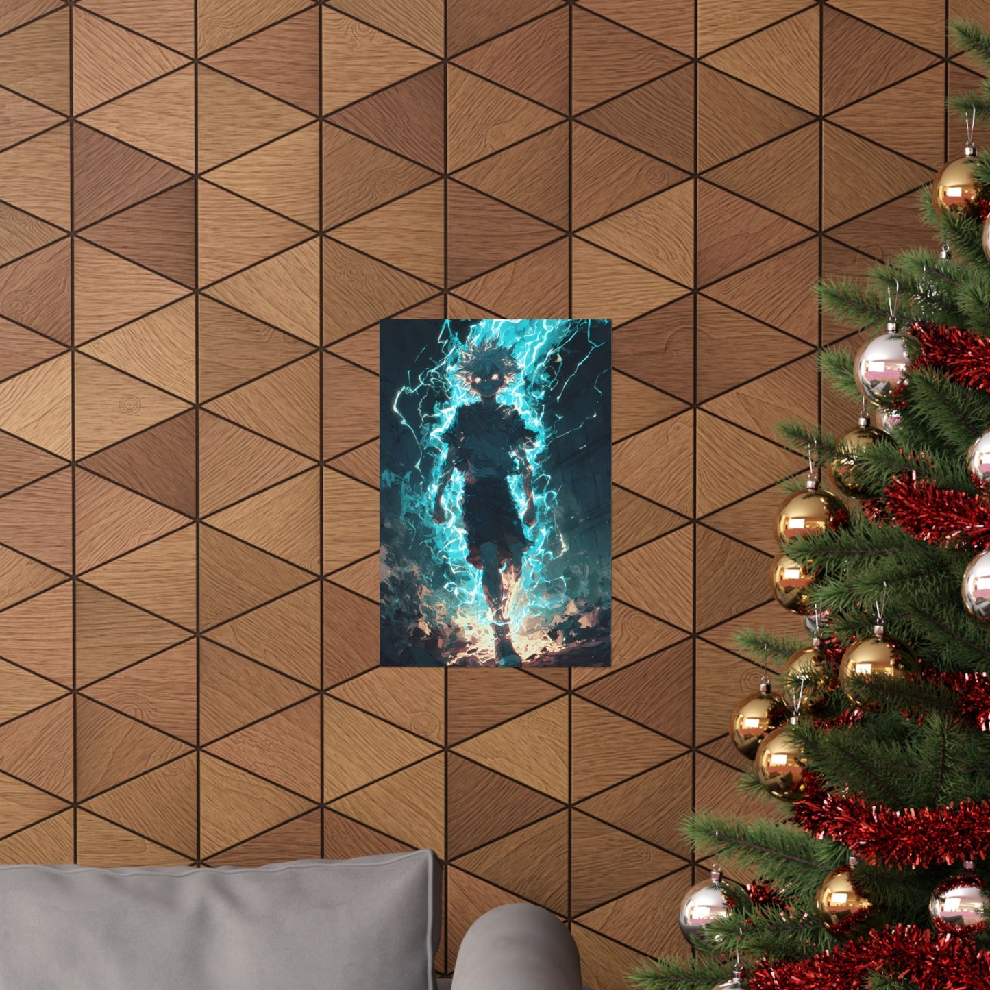 Killua Zoldyck Godspeed, Hunter X Hunter Anime Matte Vertical Poster Wall Art