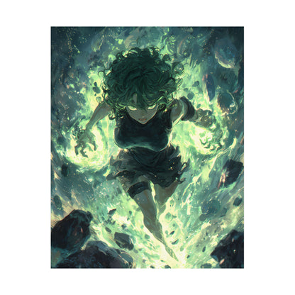 Tornado Of Terror Tatsumaki, One Punch Man Anime Matte Vertical Poster Wall Art