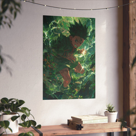Gon Freecss, Hunter X Hunter Anime Matte Vertical Poster Wall Art