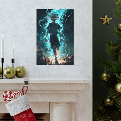Killua Zoldyck Godspeed, Hunter X Hunter Anime Matte Vertical Poster Wall Art