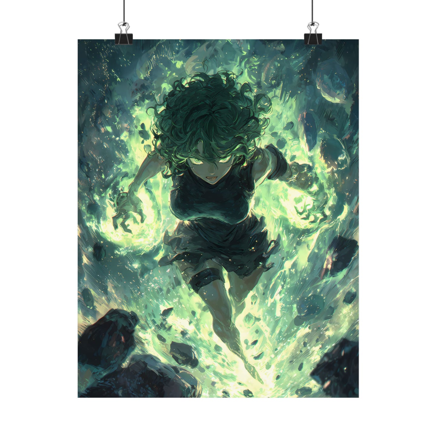 Tornado Of Terror Tatsumaki, One Punch Man Anime Matte Vertical Poster Wall Art
