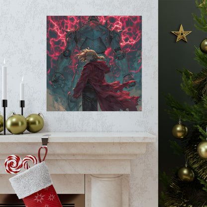 Edward and Alphonse Elric, Fullmetal Alchemist Brotherhood Anime Matte Vertical Poster Wall Art