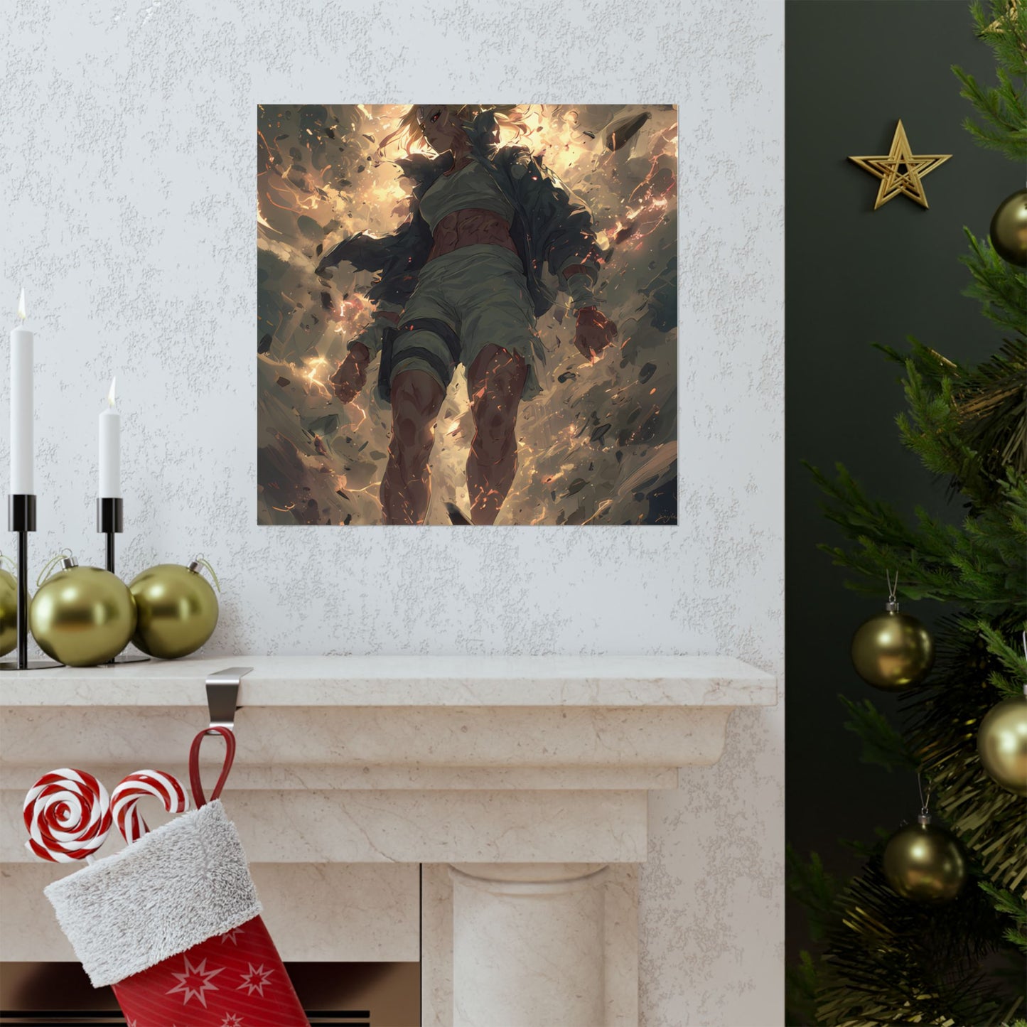 Tsunade Senju, Naruto Shippuden Anime Fan Art Matte Vertical Poster Wall Art