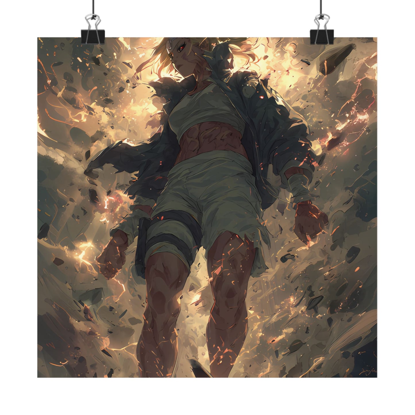 Tsunade Senju, Naruto Shippuden Anime Fan Art Matte Vertical Poster Wall Art