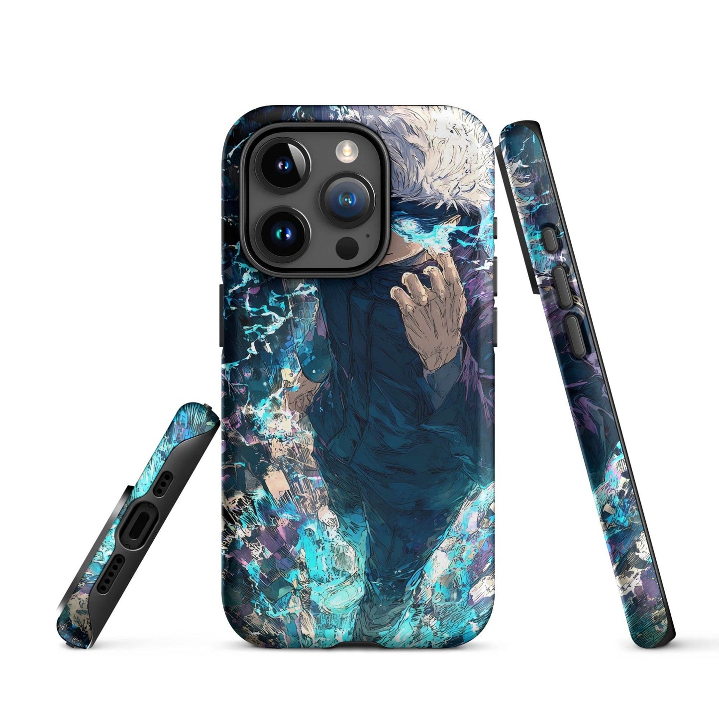 Jujutsu Kaisen Gojo Satoru Tough Case for iPhone, Anime Fan Art - Chromavolt