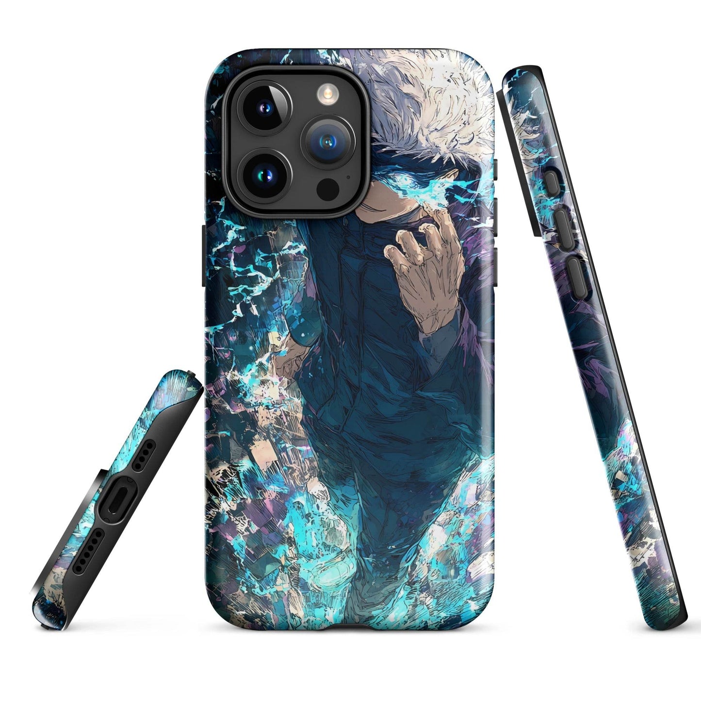 Jujutsu Kaisen Gojo Satoru Tough Case for iPhone, Anime Fan Art - Chromavolt