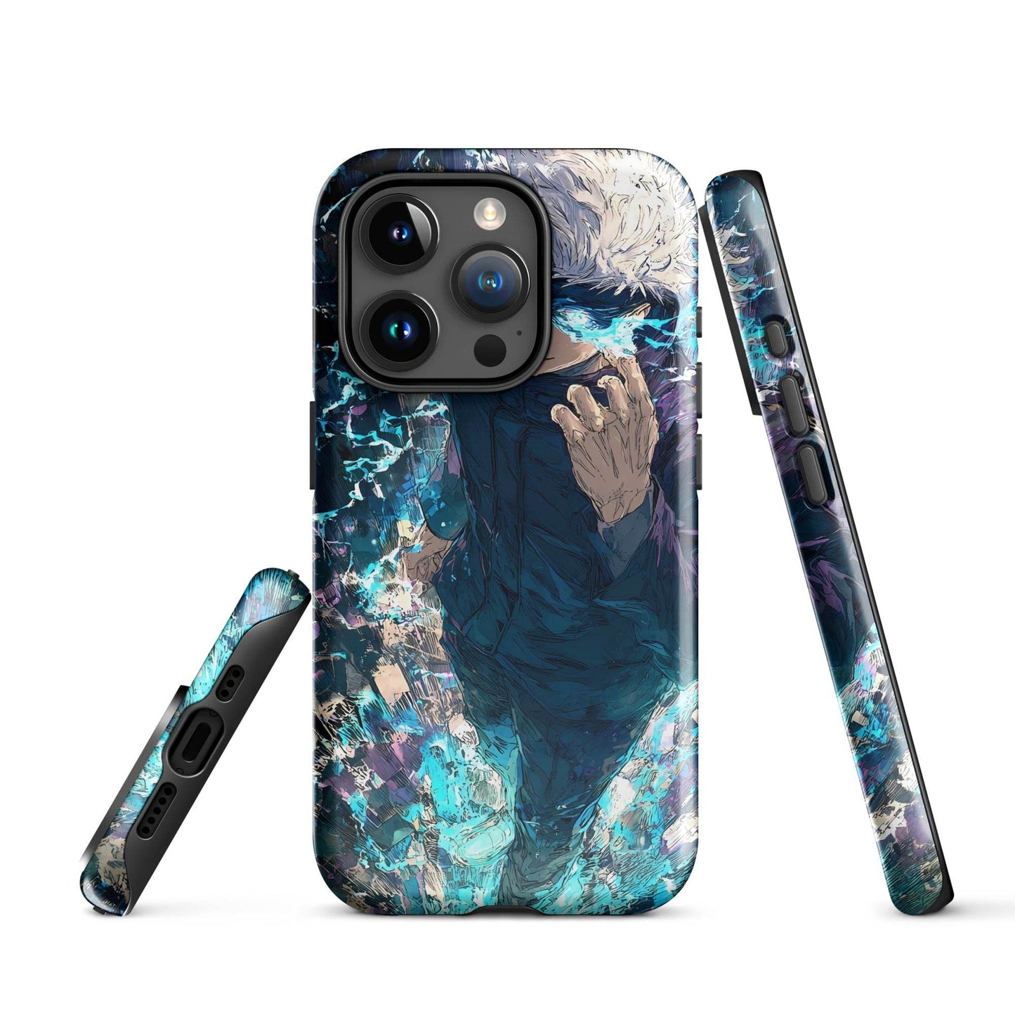 Jujutsu Kaisen Gojo Satoru Tough Case for iPhone, Anime Fan Art - Chromavolt