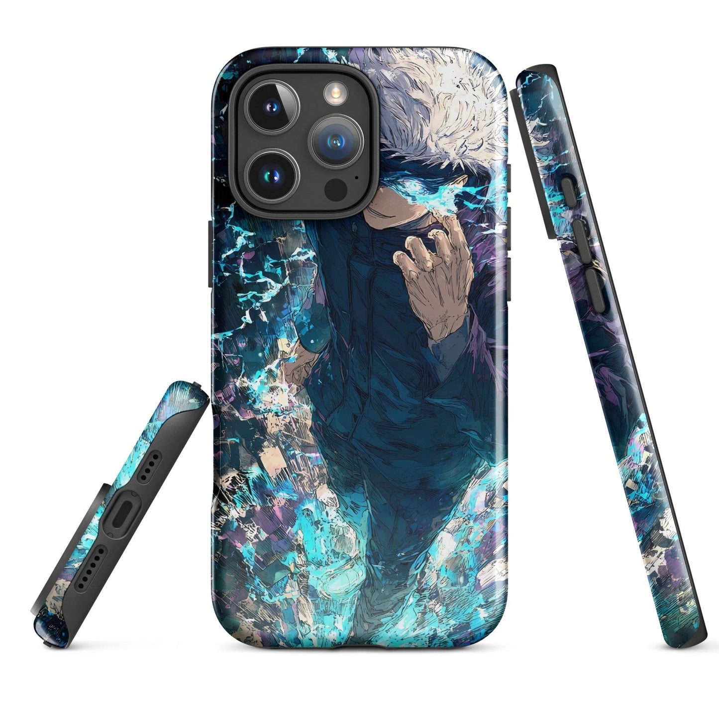 Jujutsu Kaisen Gojo Satoru Tough Case for iPhone, Anime Fan Art - Chromavolt