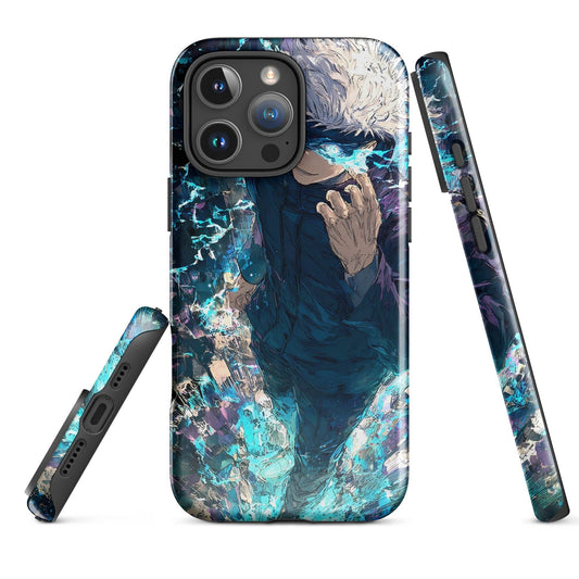 Jujutsu Kaisen Gojo Satoru Tough Case for iPhone, Anime Fan Art - Chromavolt