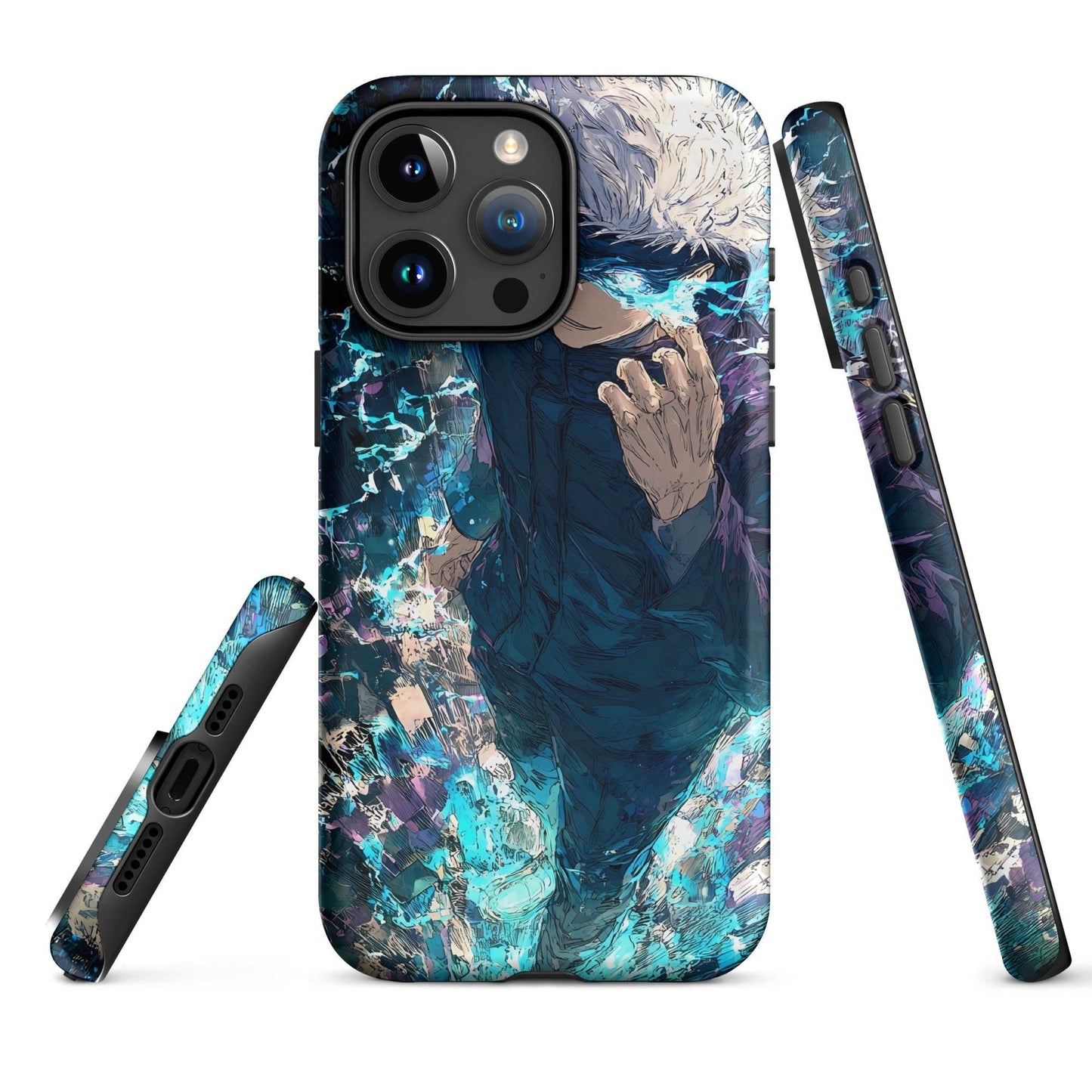 Jujutsu Kaisen Gojo Satoru Tough Case for iPhone, Anime Fan Art - Chromavolt