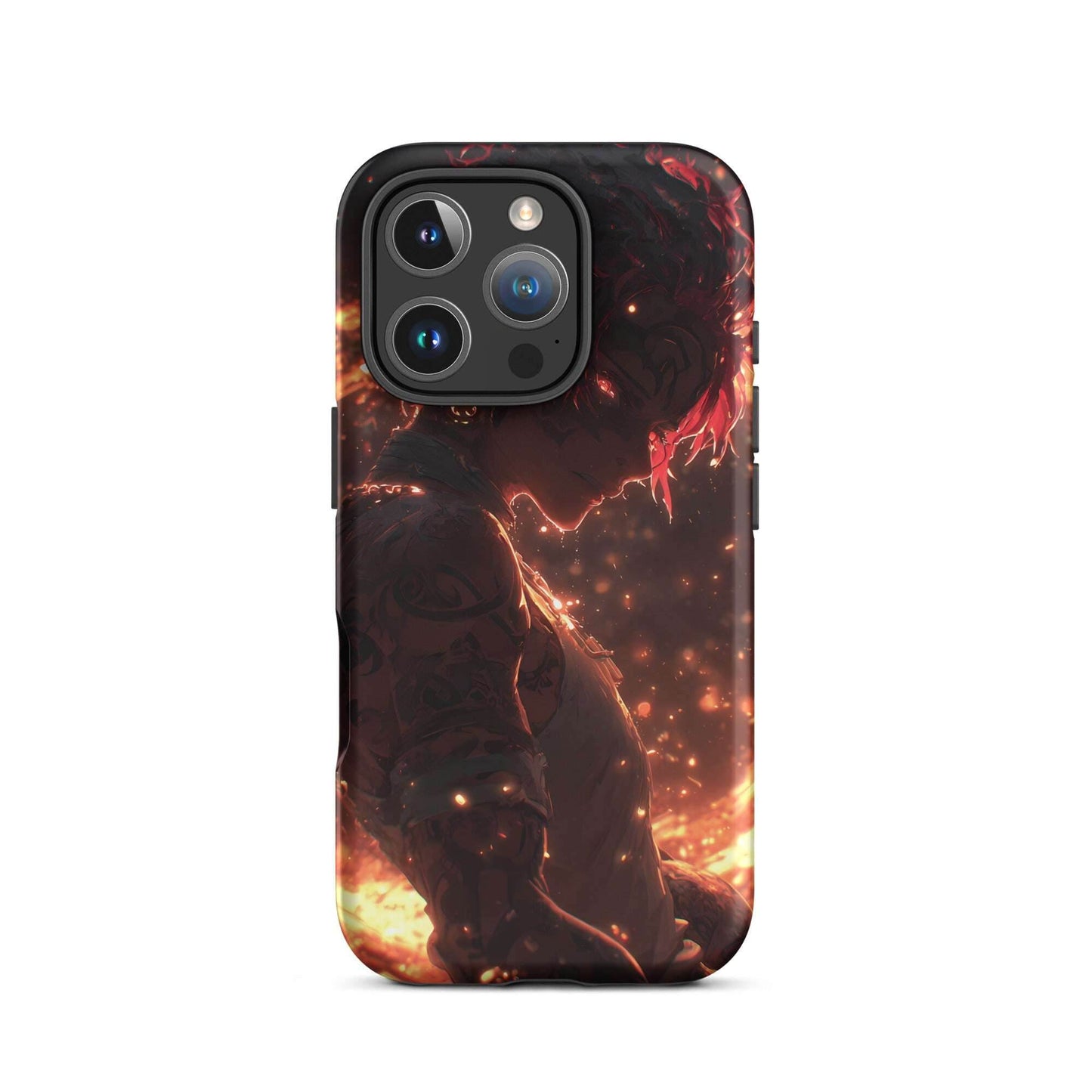 Kaelen, The Emberheart, Premium Original Anime Character Art Tough Case for iPhone® - Chromavolt