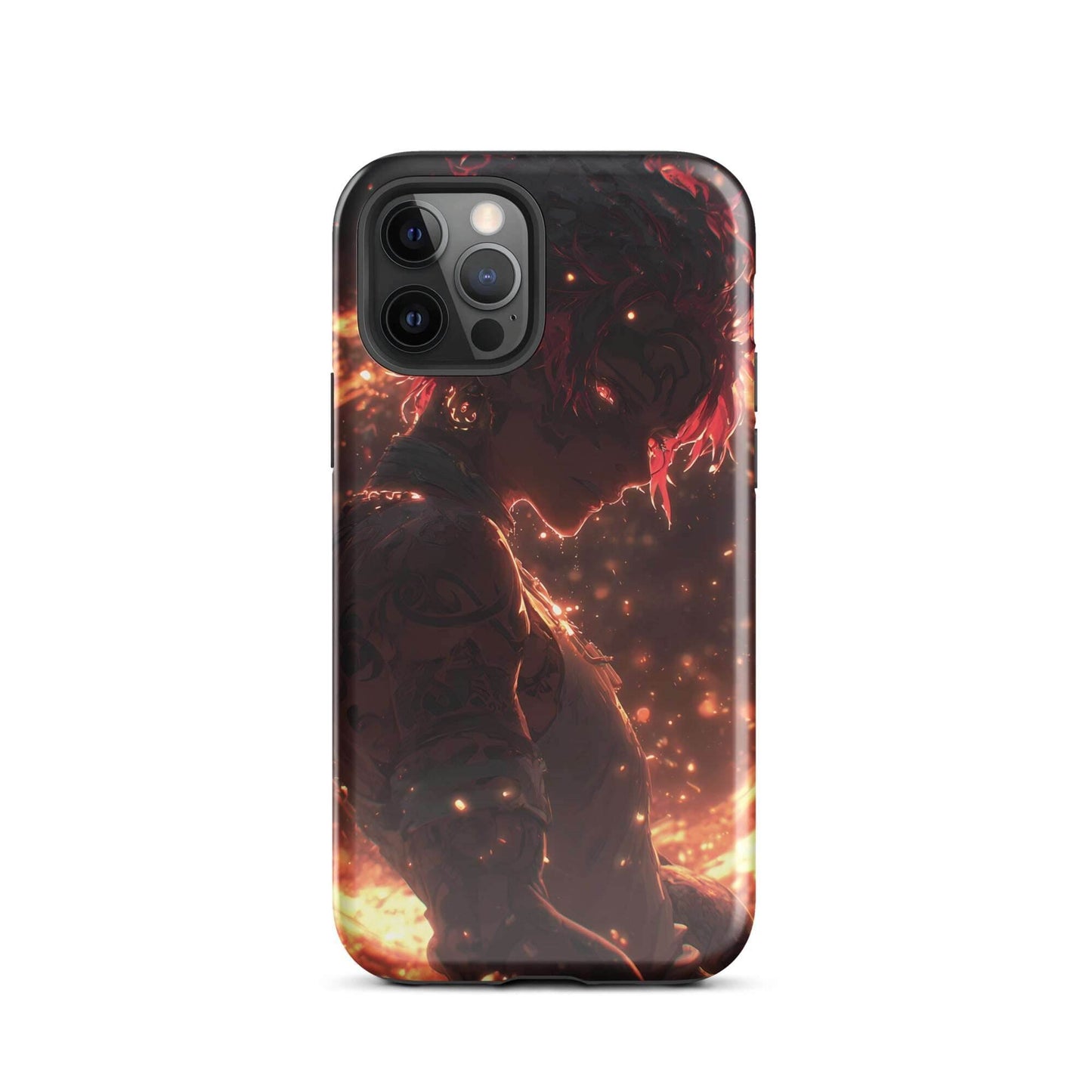 Kaelen, The Emberheart, Premium Original Anime Character Art Tough Case for iPhone® - Chromavolt