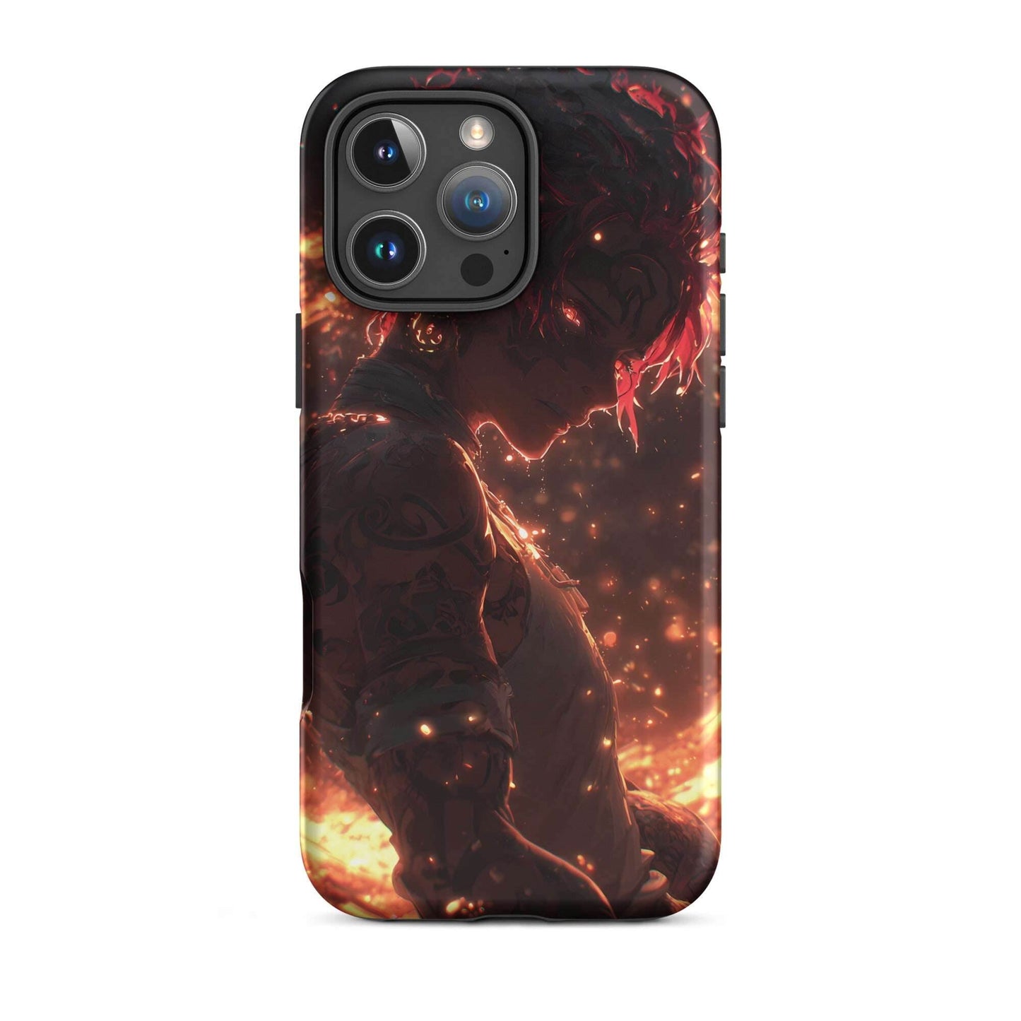 Kaelen, The Emberheart, Premium Original Anime Character Art Tough Case for iPhone® - Chromavolt