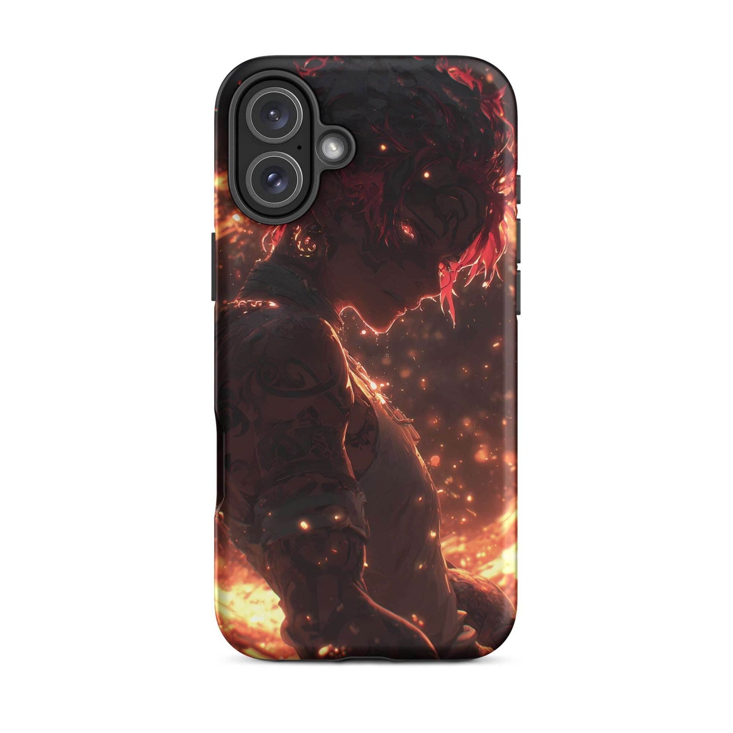 Kaelen, The Emberheart, Premium Original Anime Character Art Tough Case for iPhone® - Chromavolt