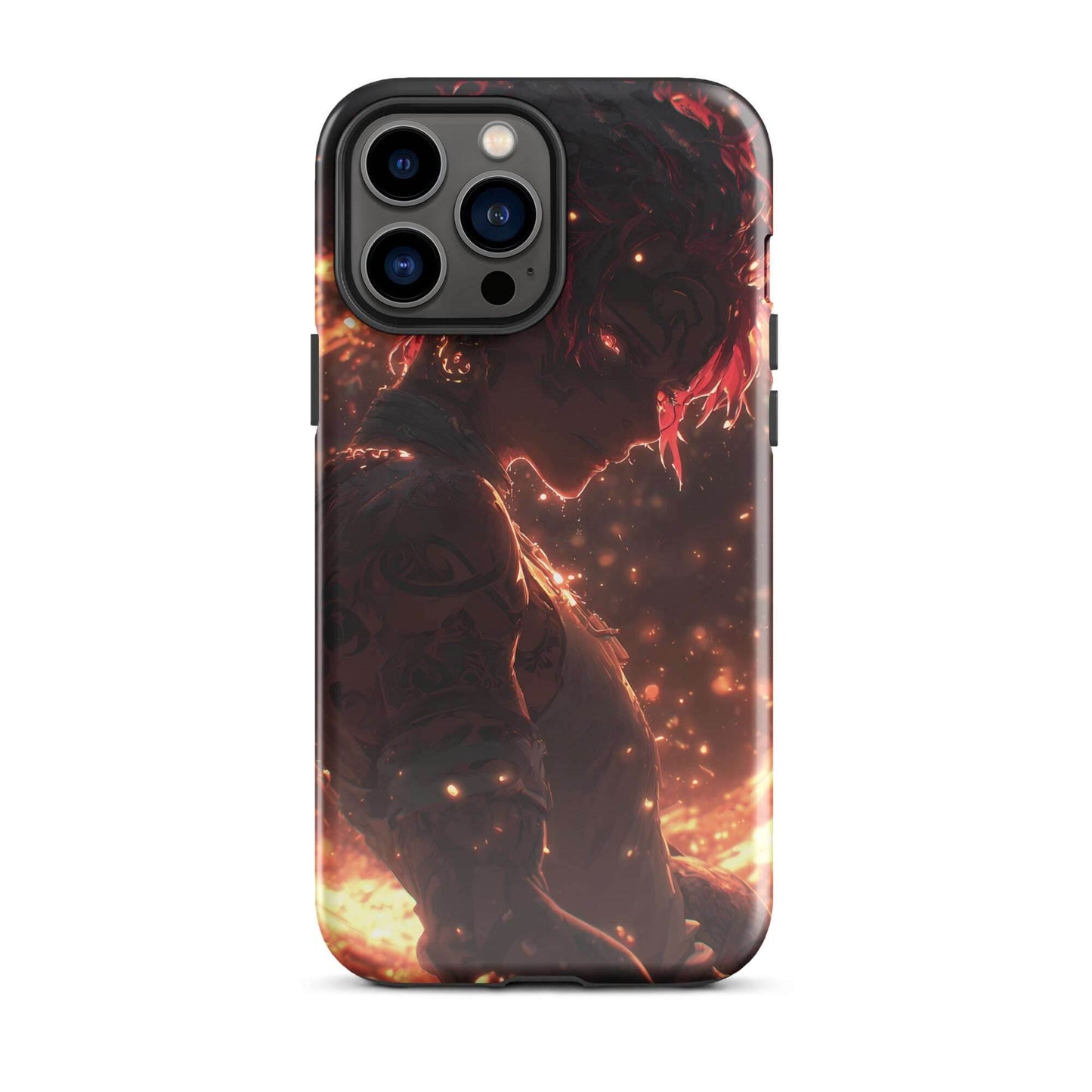 Kaelen, The Emberheart, Premium Original Anime Character Art Tough Case for iPhone® - Chromavolt