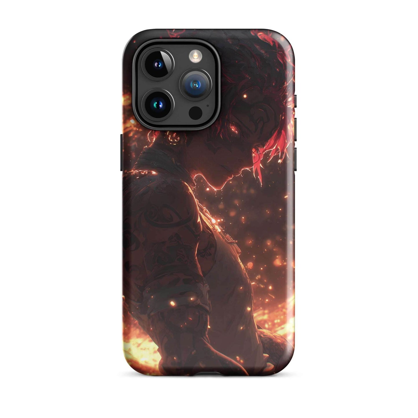 Kaelen, The Emberheart, Premium Original Anime Character Art Tough Case for iPhone® - Chromavolt