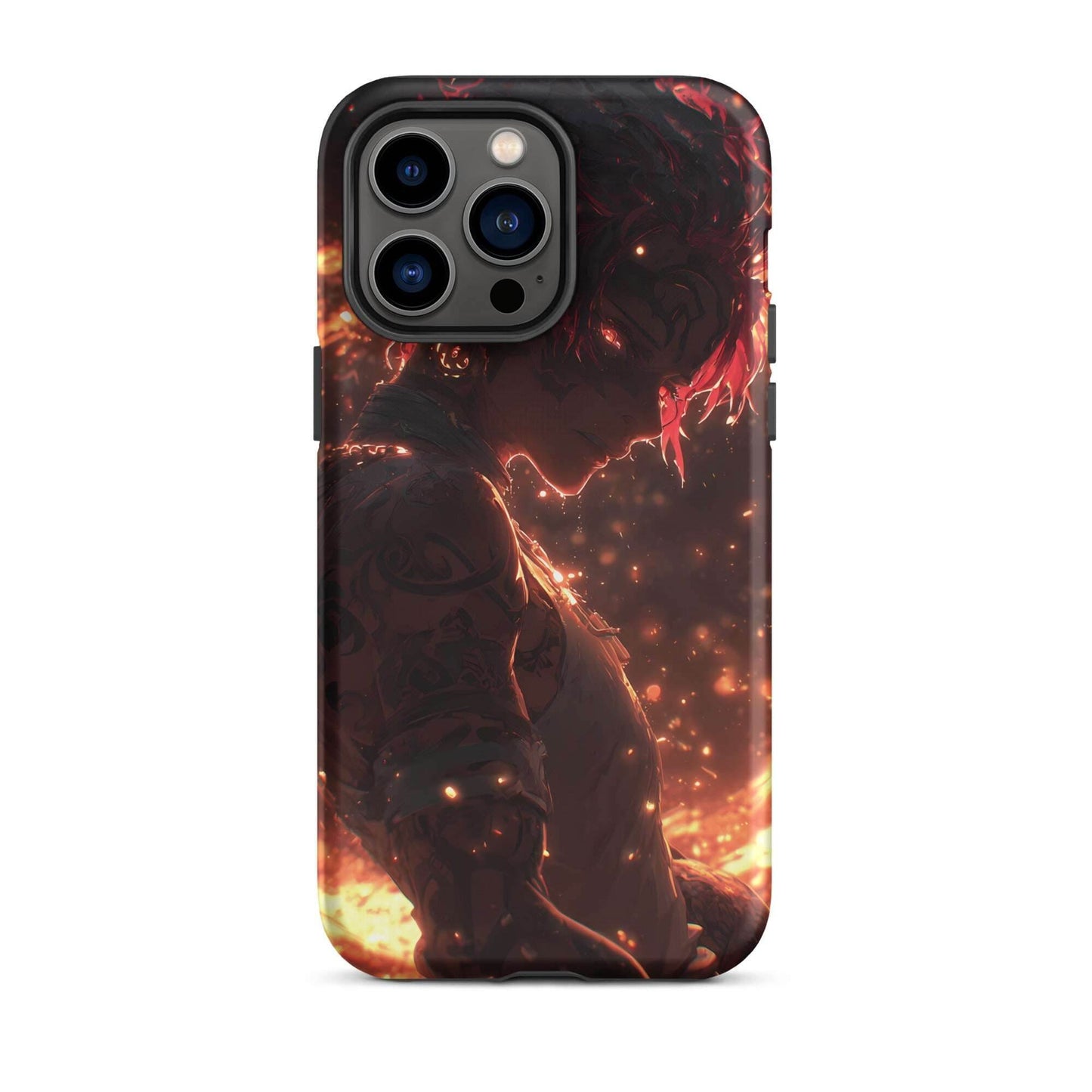 Kaelen, The Emberheart, Premium Original Anime Character Art Tough Case for iPhone® - Chromavolt