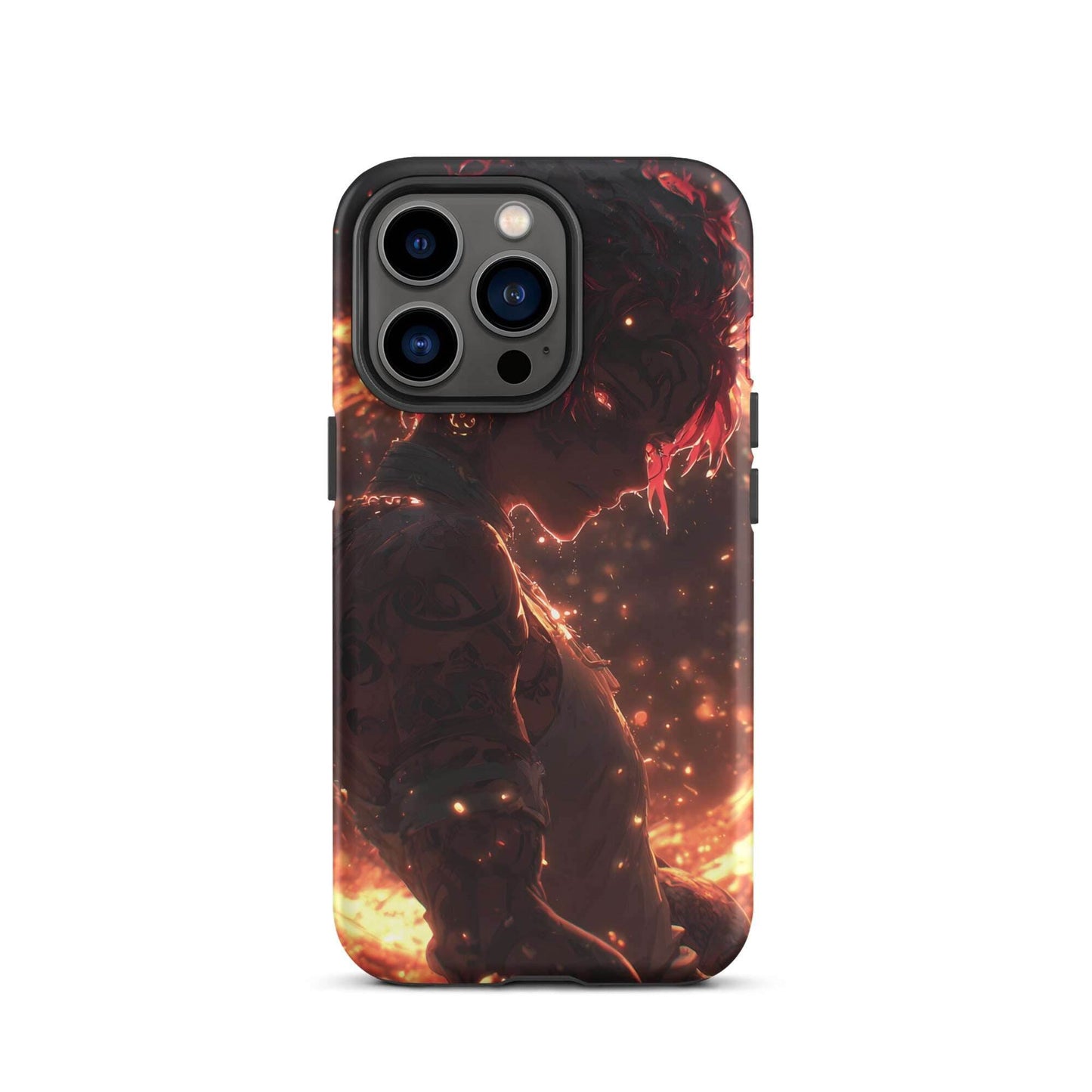 Kaelen, The Emberheart, Premium Original Anime Character Art Tough Case for iPhone® - Chromavolt