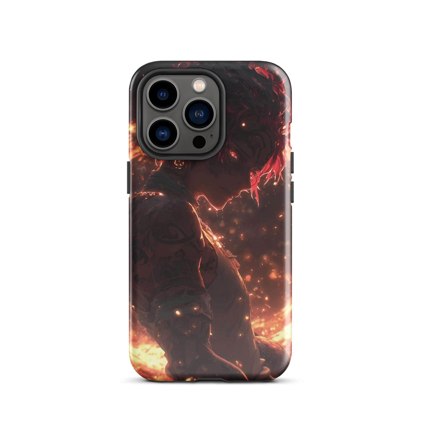 Kaelen, The Emberheart, Premium Original Anime Character Art Tough Case for iPhone® - Chromavolt